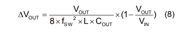 Output voltage ripple equation