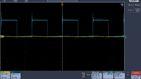 Large input loop probed at input cap