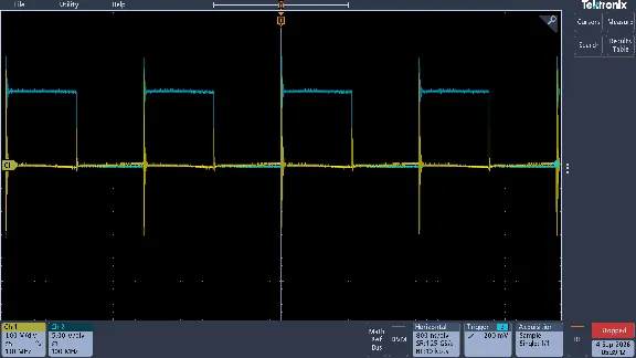 Large input loop probed at test point