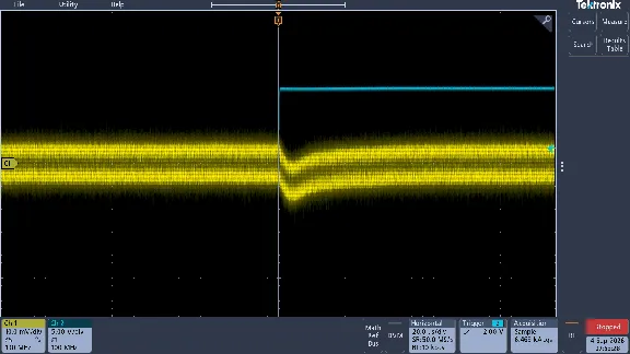 Load step response, bad control trace