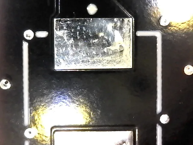 HASL surface finish under microscope